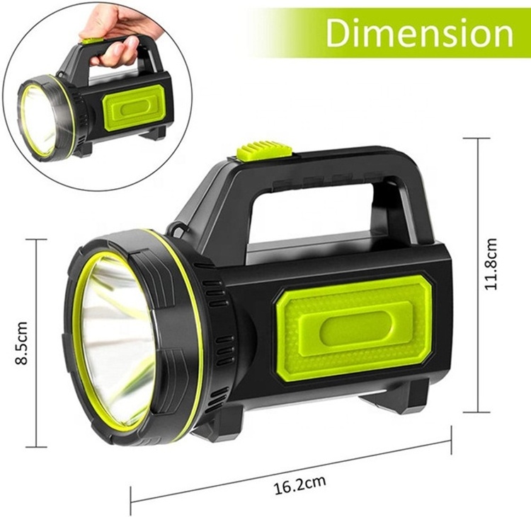 Long Distance Flashlight Emergency Hunting Camping Torch Rechargeable Hand Held Spotlights Multifunctional Portable Searchlight