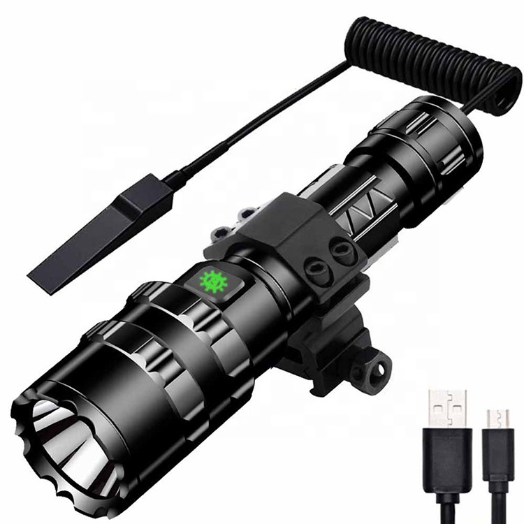 Outdoors Activities Night Vision Rechargeable Torch Spotlight Handheld Hunting Light XHP50 Red Green Led Flashlight