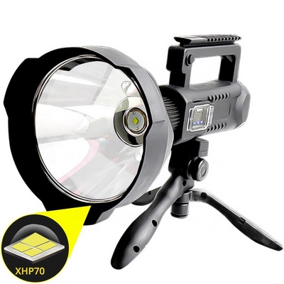 W/ Tripod Hunting Waterproof Portable Rechargeable Work Light Spotlight XHP50 XHP70 LED Searchlight Flashlight