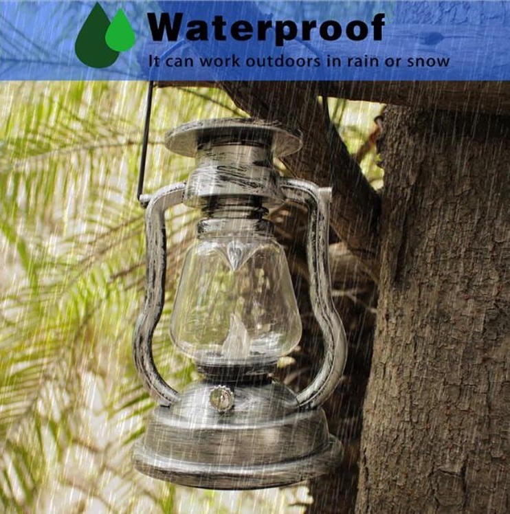 Outdoor Home Camping Table Lamp Patio Garden Hotel Decor Metal Candle Lights Waterproof White Yellow Warm Led Solar Lantern