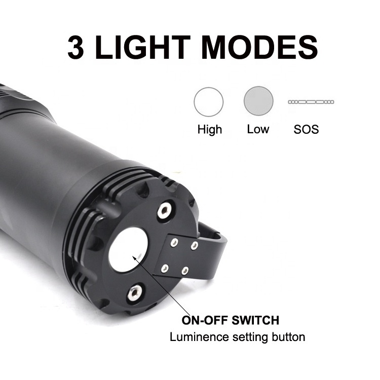 Professional Underwater 100M Dive Flashlight Most Powerful Handheld Scuba Lamp Rechargeable 7 Led Diving Light