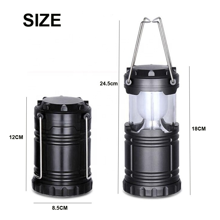 AA Battery Hurricane Storms Survival Emergency Lights Lamp Mini Portable Hanging Collapsible LED Camping Lantern