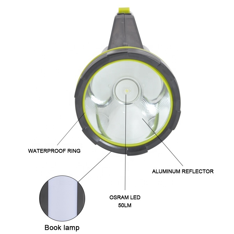 Handheld Spotlight Torch Long Distance Search Light Marine Working Hunting Farming Emergency Camping Rechargeable Flashlight