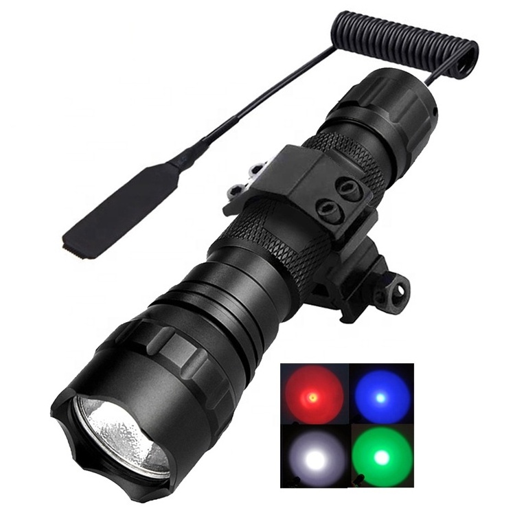 Mini Fishing Rescue Hunting UV Blue Red Light Tactical Torch Kit One Mode Portable Rechargeable Green Led Flashlight