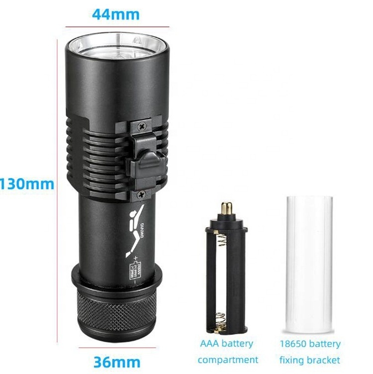 Portable Cave Dive Torch Waterproof XHP70 Led Flashlight Snorkeling Mini Underwater Safety Lights Scuba Diving Torch