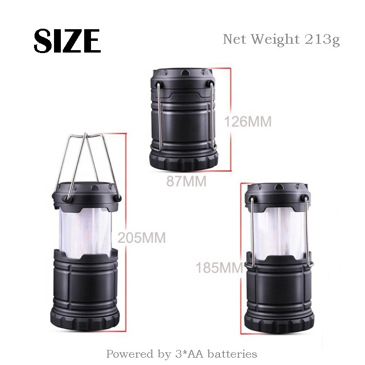 Outdoor Tent Decorative Light Hanging Mini Portable Collapsible Fire Flickering Flame Led Camping Lantern