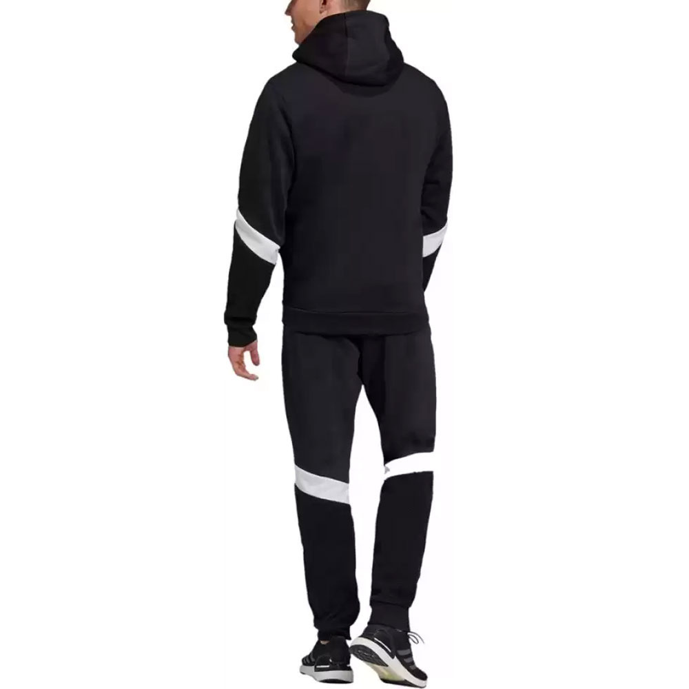 Wholesale blank gym tracksuit for men black cotton tracksuit set men Custom design logo heavyweight Low Price Custom Tracksuit