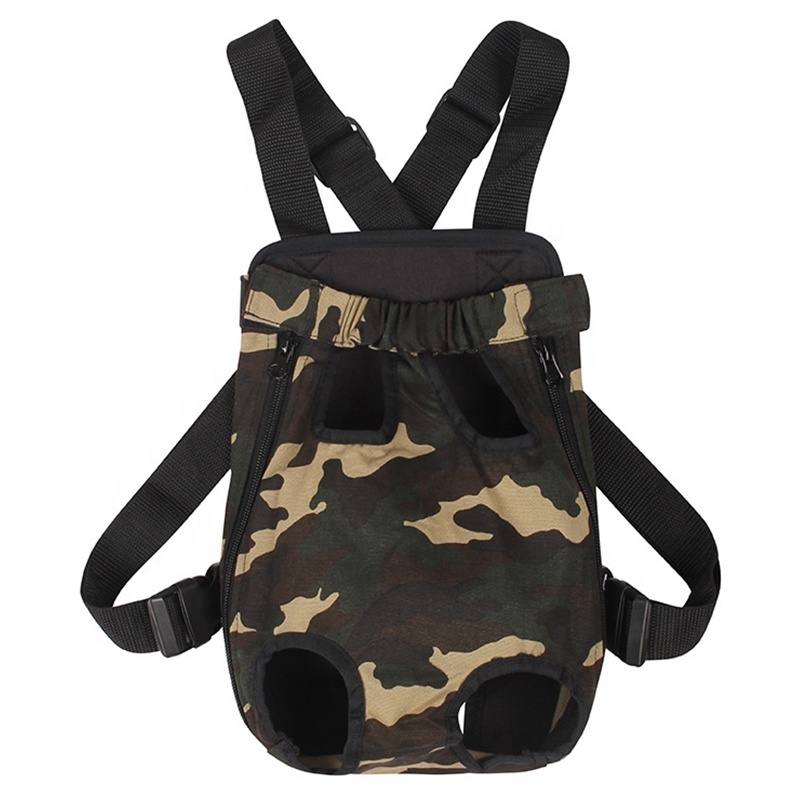 XL Fashionable Camouflage Pet Carrier Backpack Breathable Canvas and Polyester Material Animal Pattern Motorcycle Dog Carrier