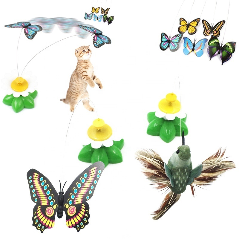 Cheap Price Automatic Flying Bird Butterfly Smart Electric Interactive Pet Cat Toy