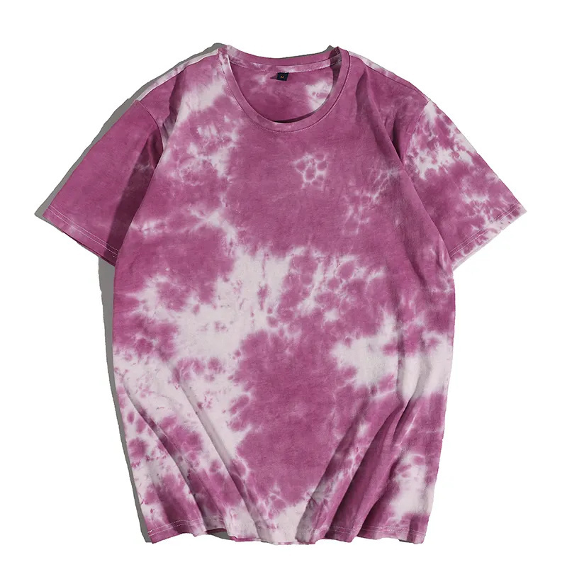 High Quality Acid Wash T-shirt Tye Dye T-shirts Custom Tie Shirts Man Bleached T Shirt 100% Cotton