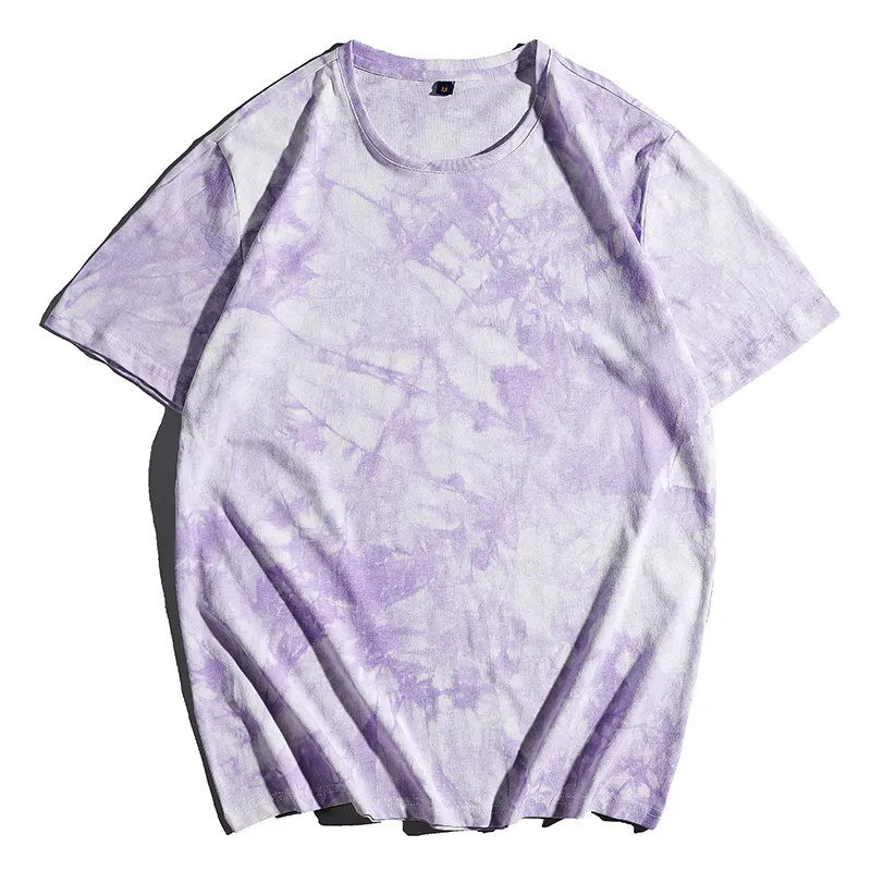 High Quality Acid Wash T-shirt Tye Dye T-shirts Custom Tie Shirts Man Bleached T Shirt 100% Cotton