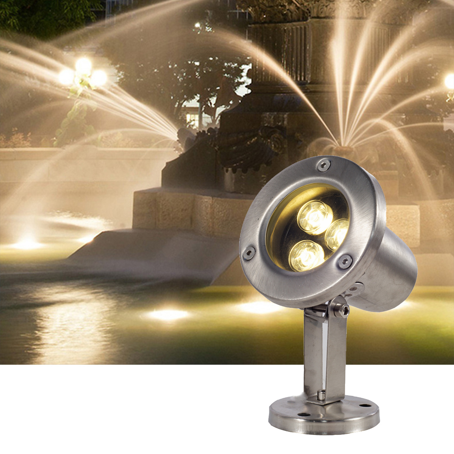 Commercial Waterproof Underwater Ip68 Warm White Color Under Water Swimming Pool Led Underwater Light 3W