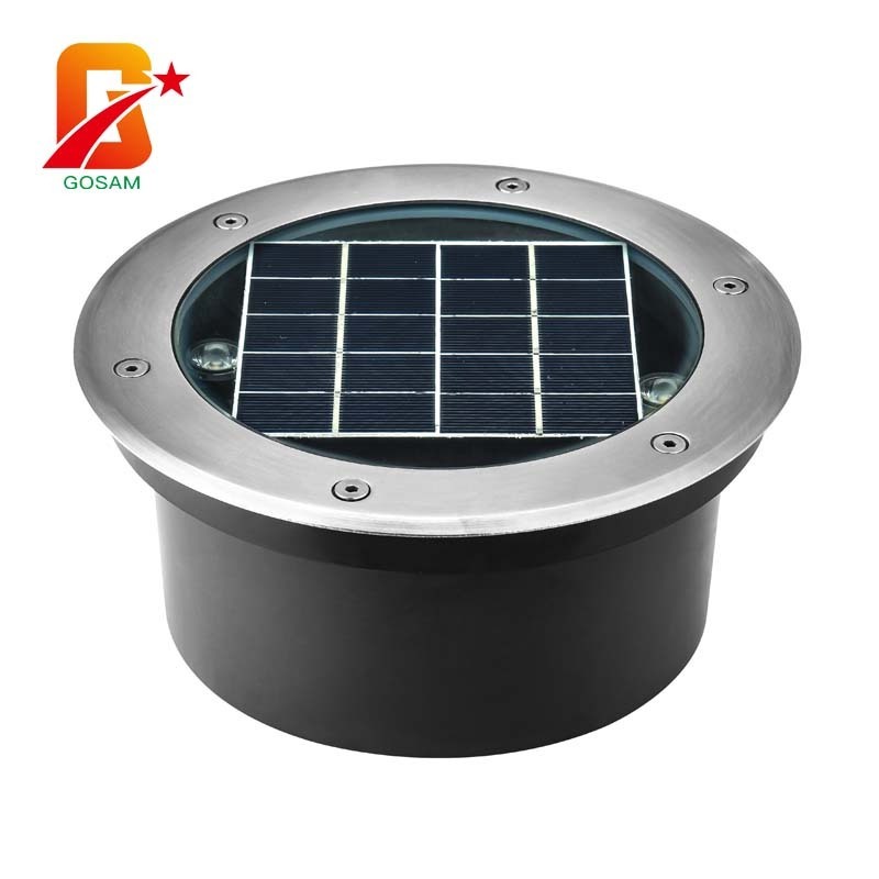 Outdoor Solar Recessed Buried floor Lamp Led RGB Ground Lights Garden Landscape Lighting underground Light