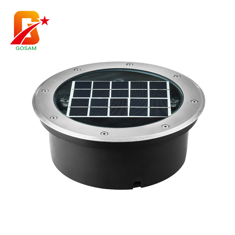 Outdoor Solar Recessed Buried floor Lamp Led RGB Ground Lights Garden Landscape Lighting underground Light