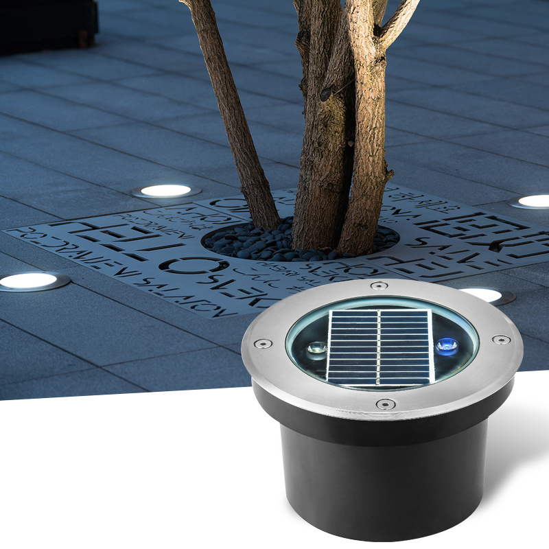 Outdoor Solar Recessed Buried floor Lamp Led RGB Ground Lights Garden Landscape Lighting underground Light