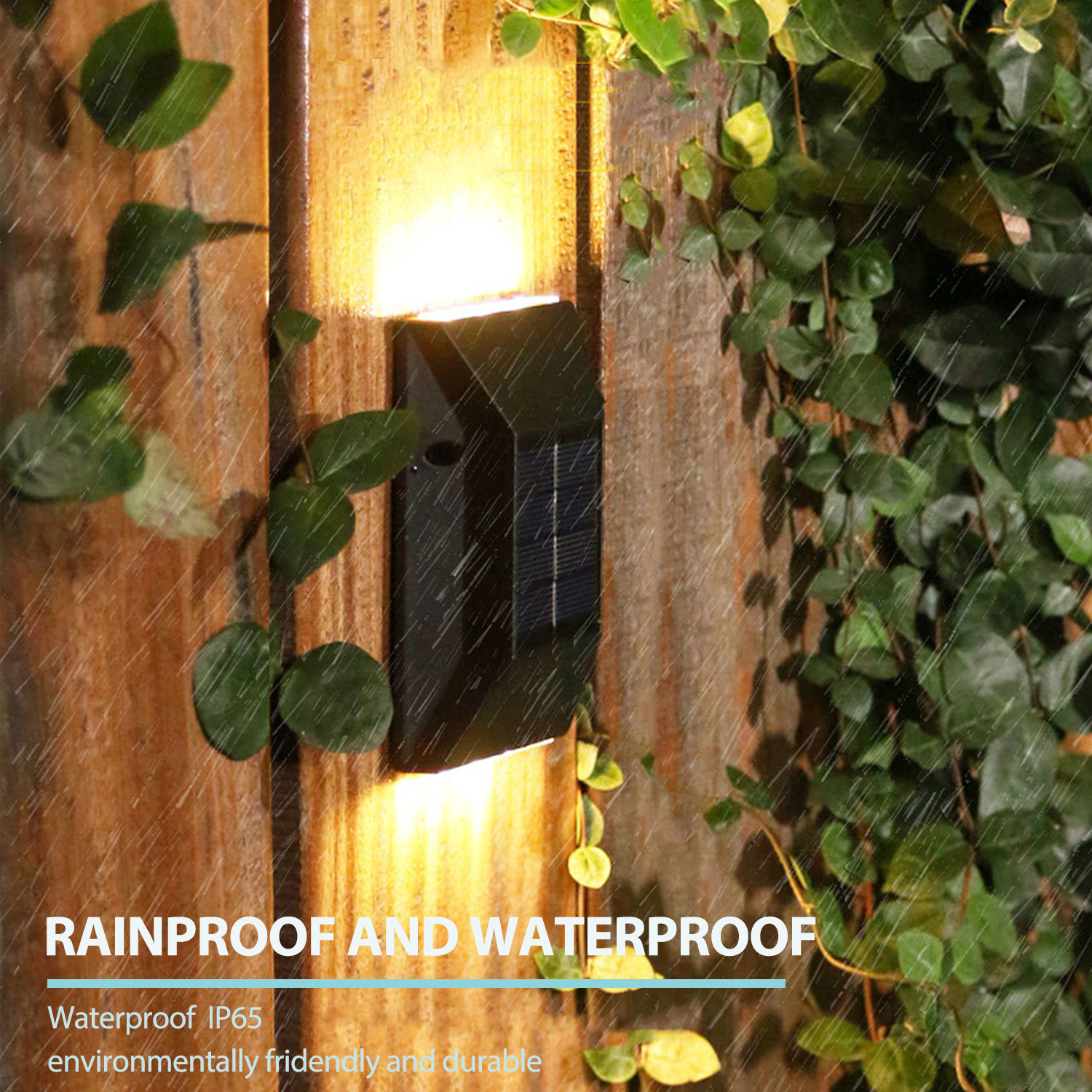 Customize Logo Outdoor Bracket Light Waterproof Decor Solar Led Outdoor Up Down Wall Light