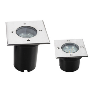 Outdoor ip67 3w 4w 5w 6w 9w stainless steel cover gu10 rgb parking garage deck garden lighting recessed floor led buried lights