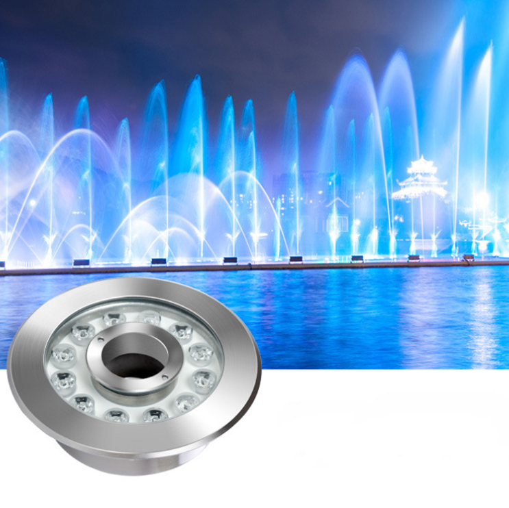 Outdoor floating pool nozzle anti gravity 3w 5w 9w 12w 15w 18w 24w dmx water fountain rgb  led for a pedestrian fountain lamp