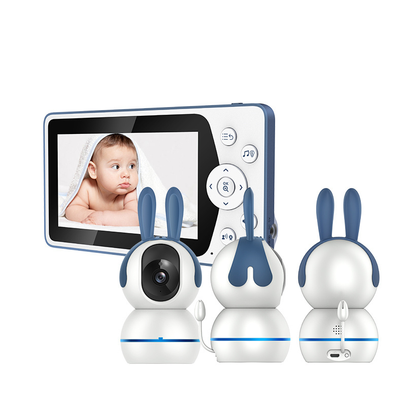 High Quality 5 Inch Wireless Smart Video Baby Camera Monitor with Night Vision & Temperature Sensor 2 Way Audio Pan Tilt Zoom