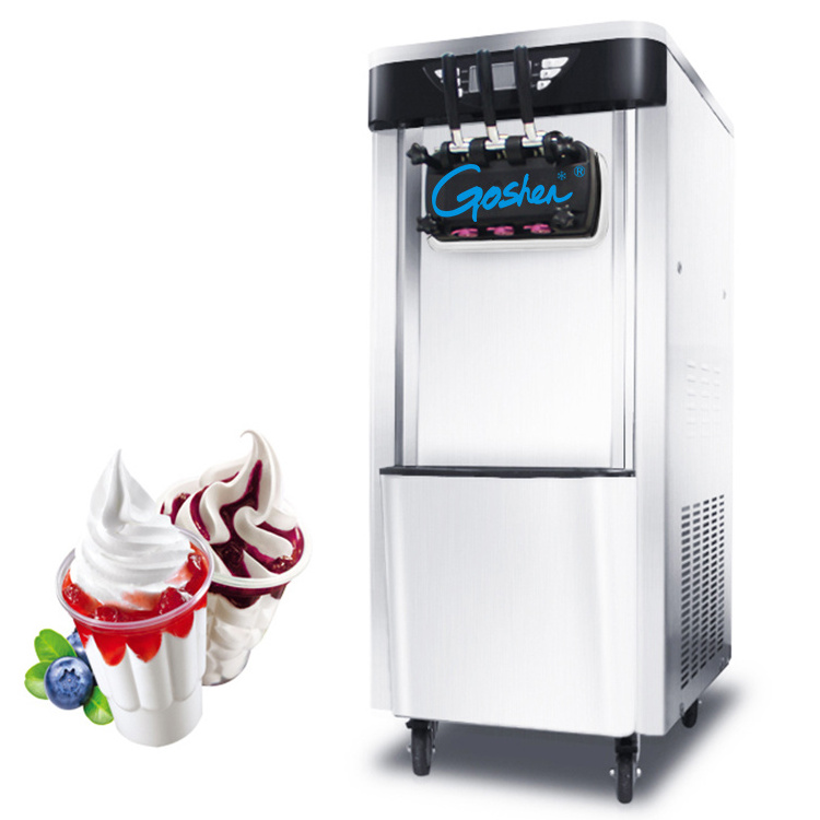 Christmas Standing Floor Ice Cream Machine Commercial Automatic 3 flavors Mini Soft Serve Ice Cream Maker Machine Promotion