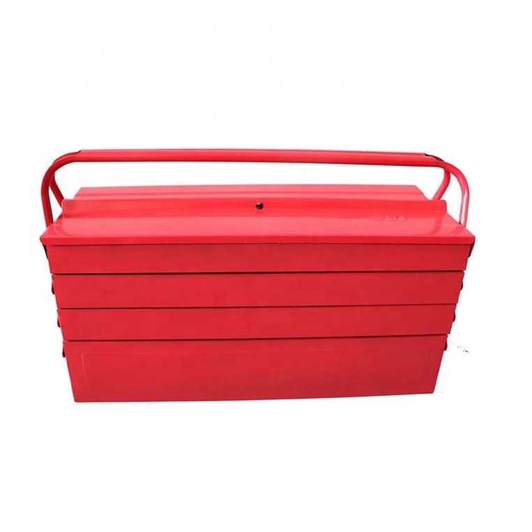 Yongkang Factory 18-inch tool box, portable metal locking tool box organizer with 5 cantilever tool trays