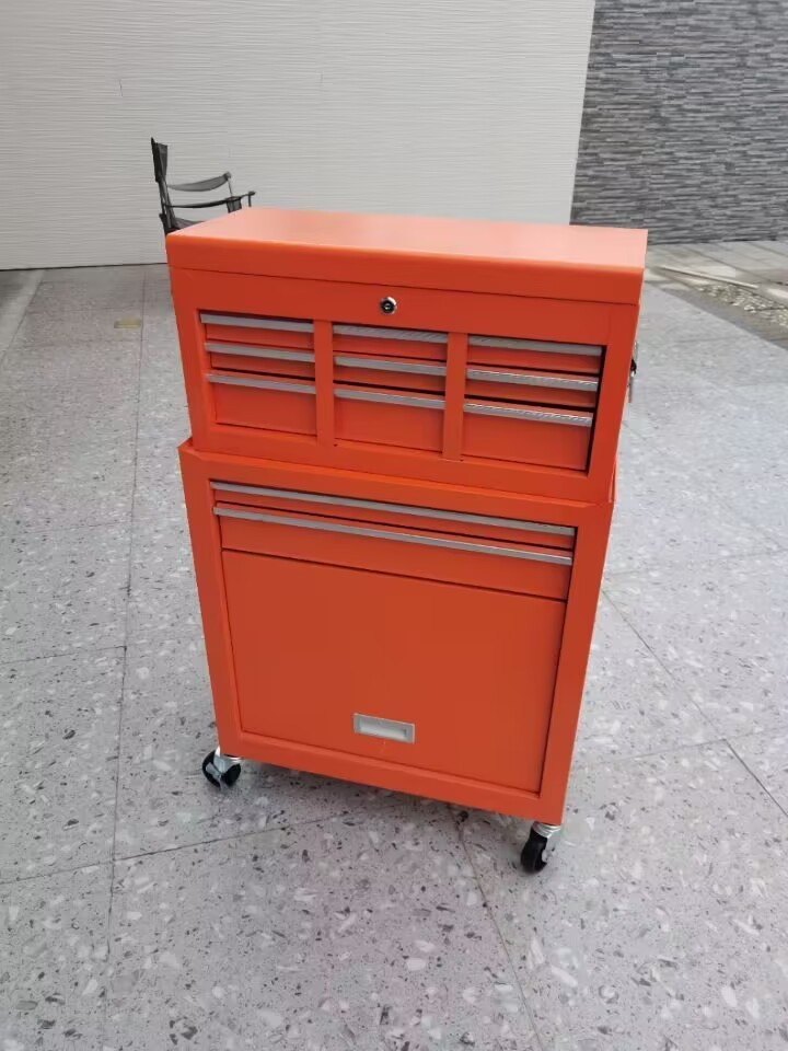 Steel Storage tools cabinet 8 Drawer Heavy Duty Metal Rolling Workbench Mechanics Edge Full Waterproof Portable Tool Chest