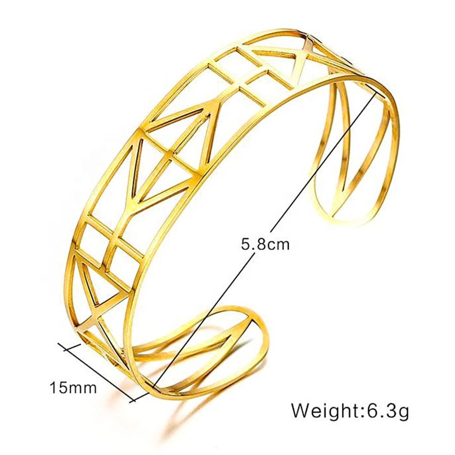 High Quality Blanks Men Women Stainless Steel Plain Cuff Bracelet