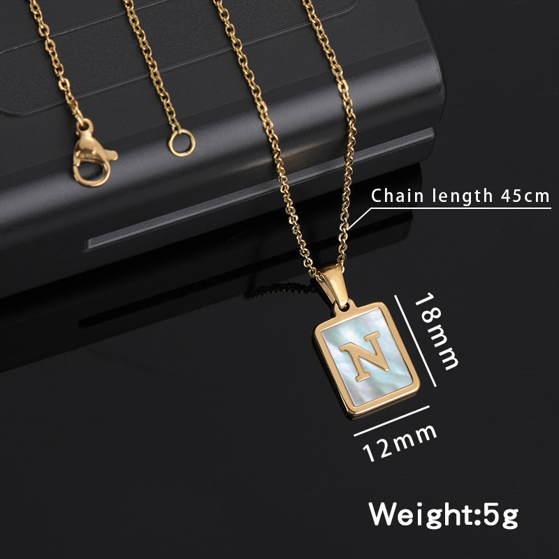 Personalised Custom Name Jewelry For Men 18K Gold Chain Women letter Couple Initial Pendant Stainless Steel Necklace