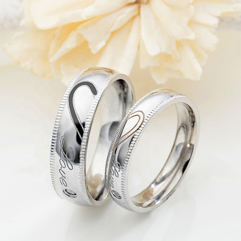 Stainless Steel Ring Women Man 316L Male Engagement Jewelry Gold Round O Stainless Steel Ring