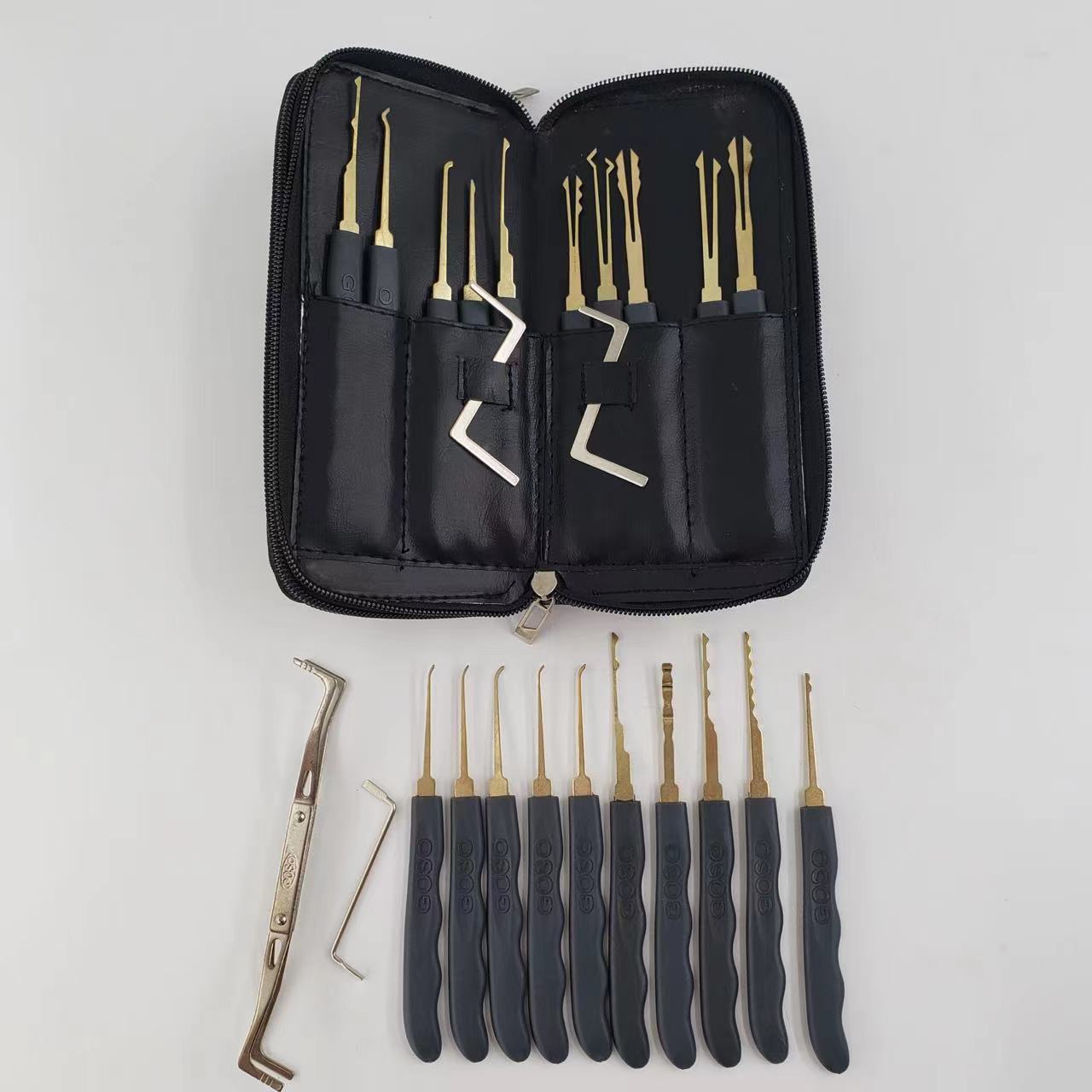 China Supplier Wholesale 24pcs Lock Pick Set  Practice Padlock Locksmith Lock Picking Tool Set