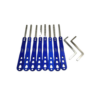 Professional 10 pcs dimple key Tubular Pick Opener Door Locksmith Supplies Tools Lock Pick Set