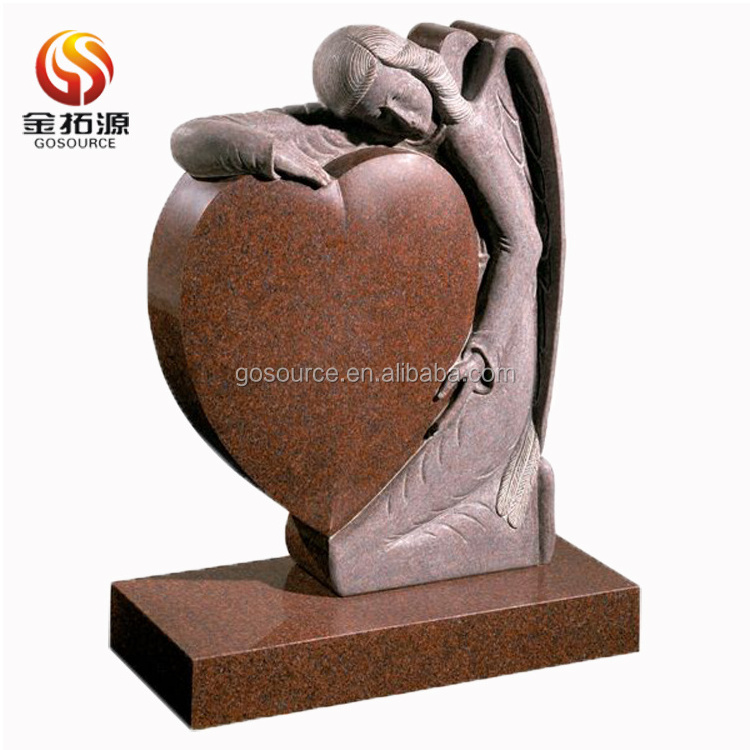 Wholesale Black Granite Angel statue Tombstones And Monuments