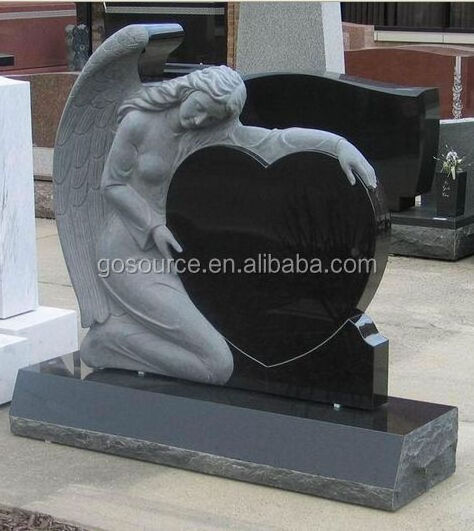 Wholesale Black Granite Angel statue Tombstones And Monuments