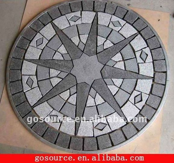 Round Granite mesh paving stone