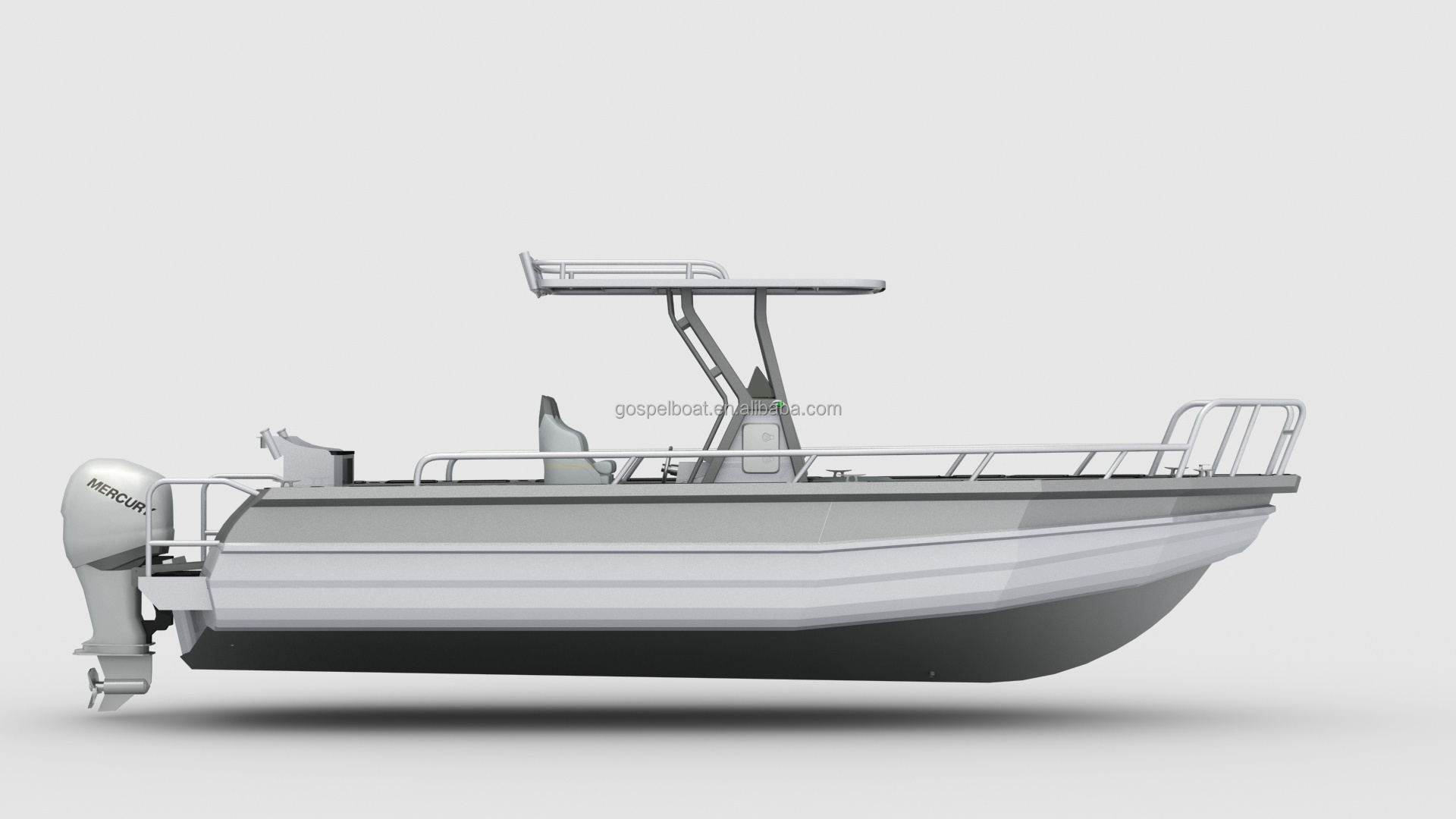 aluminium boat for Sale 7.5m/25ft Easy Craft Center Console welded aluminium fishing boat with CE /Speed Boat