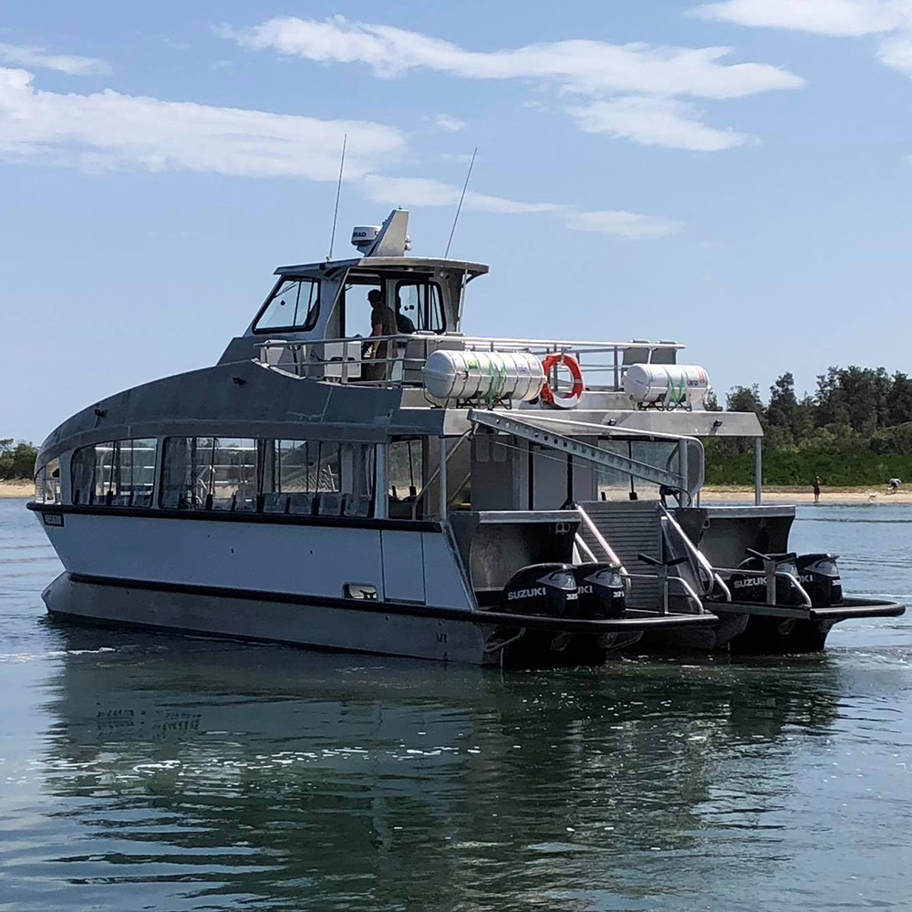 16m luxury catamaran passenger boat ship with upper deck flybridge