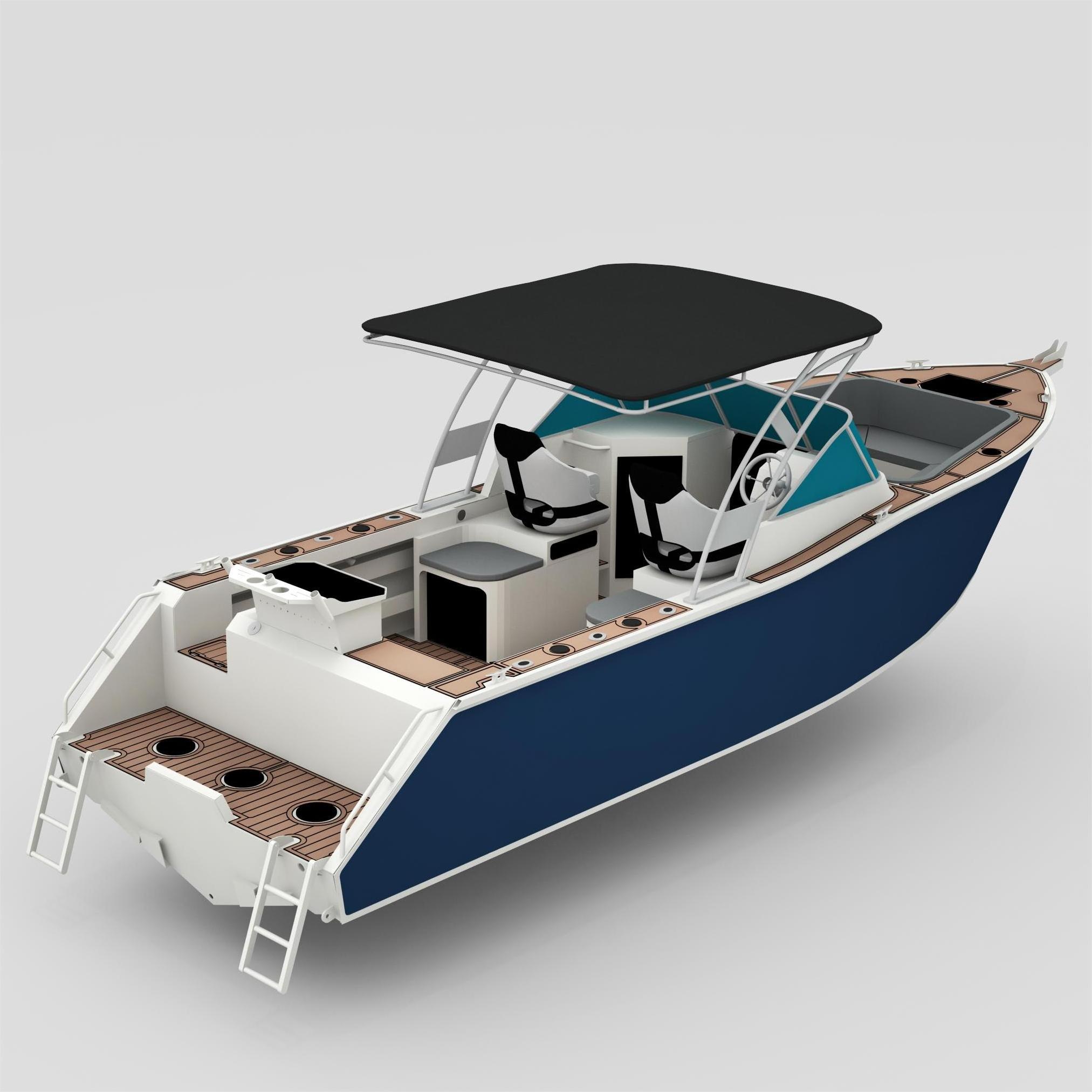 china 7.5m aluminum cabin cruiser fishing boats boat for sale