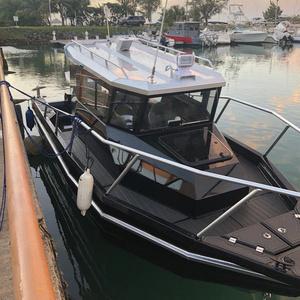 Gospel Boat fishing for sale 25ft/ 7.5m Gospel Easy Craft Cabin Cruiser welded aluminium fishing boat -CE/Pontoon Boat w/toilet