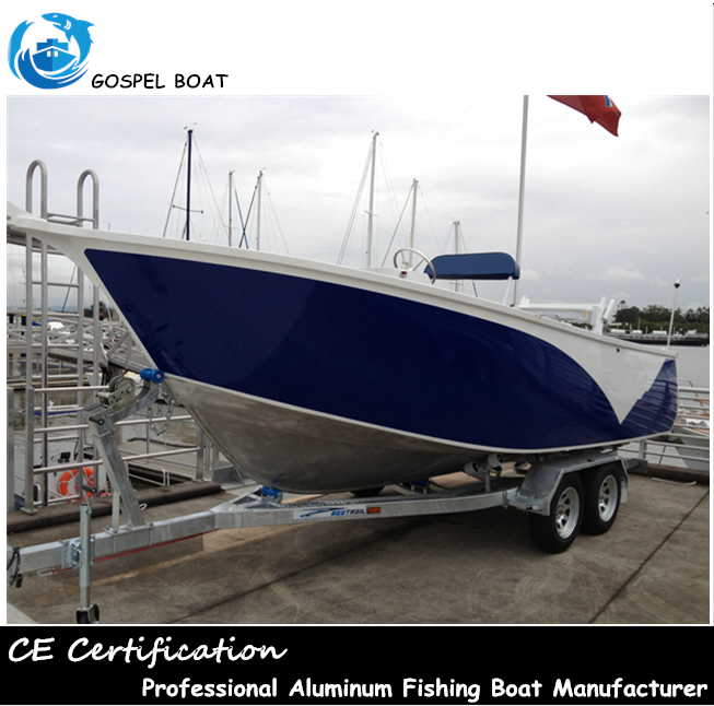 20FT Folding BIMINI Center Console Aluminium Fishing Boat With Outboard Engine