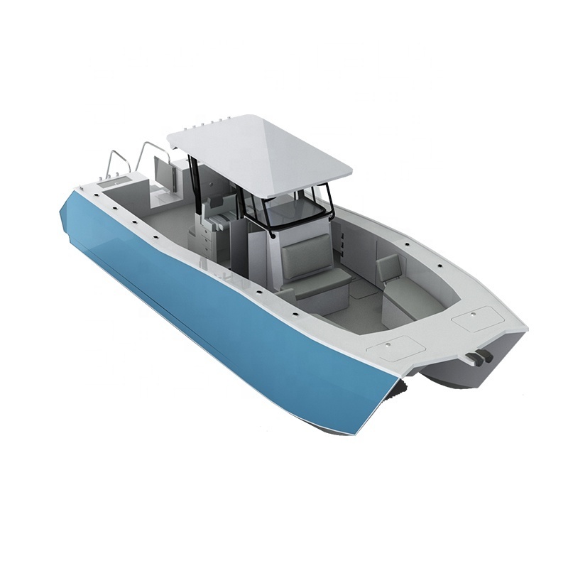 10m Twin Hull Center Console Boat Catamaran Fishing Boat Aluminum Alloy Fishing Boat