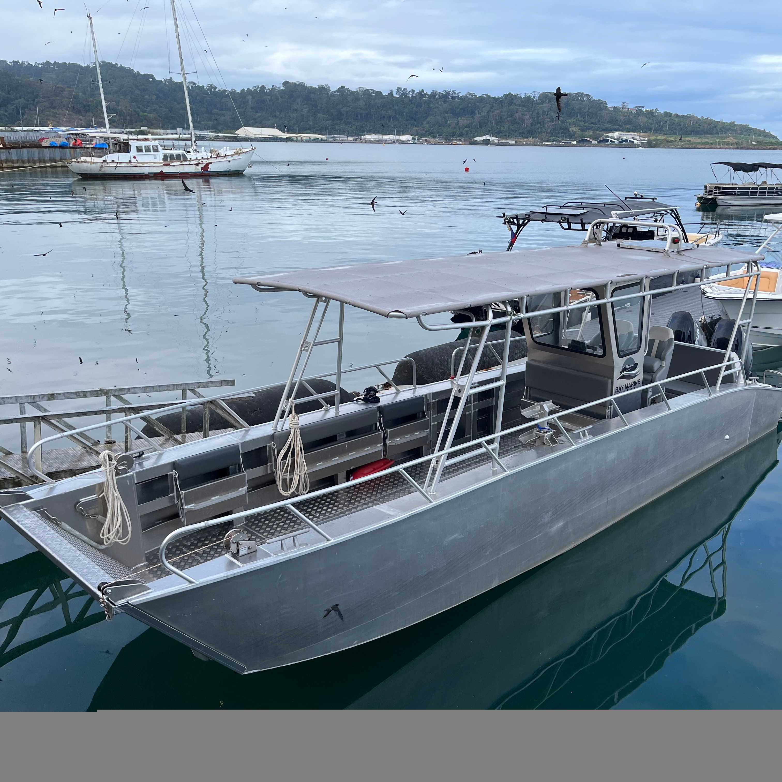 Small work boat 30ft Cargo ship Aluminum passenger boat for sale