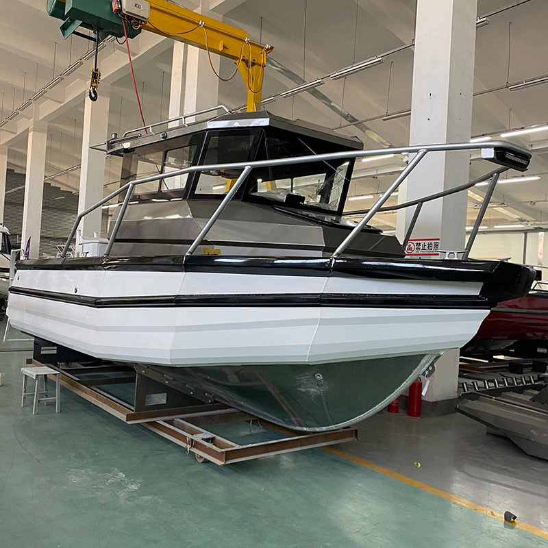 Gospel aluminum boat 6.85m/23ft Easy Craft Cabin Cruiser welded aluminum fishing boat with walkaround & handbasin & gas stove