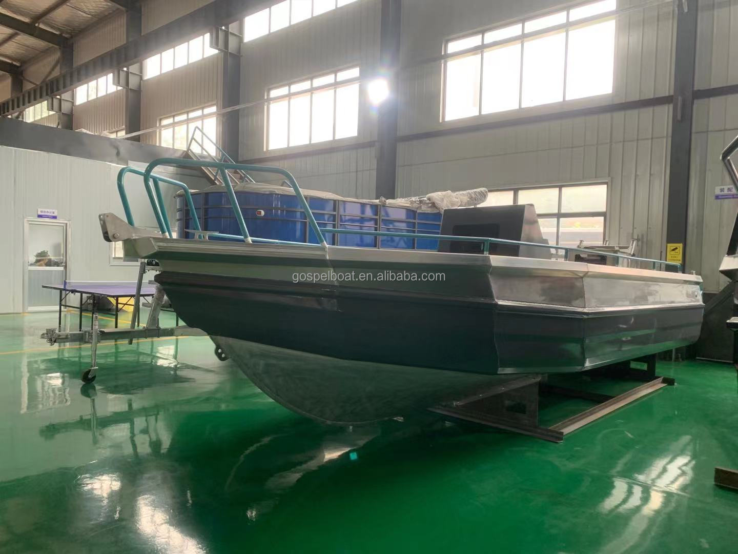 Gospel Aluminum Boat- 25ft /7.5m Easy Craft Center Console Welded Aluminium Fishing Boat for sale Malaysia