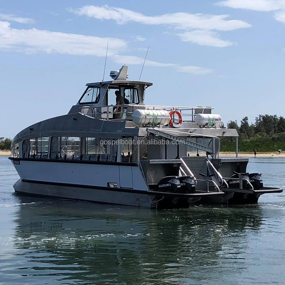 16m luxury catamaran passenger boat ship with upper deck flybridge