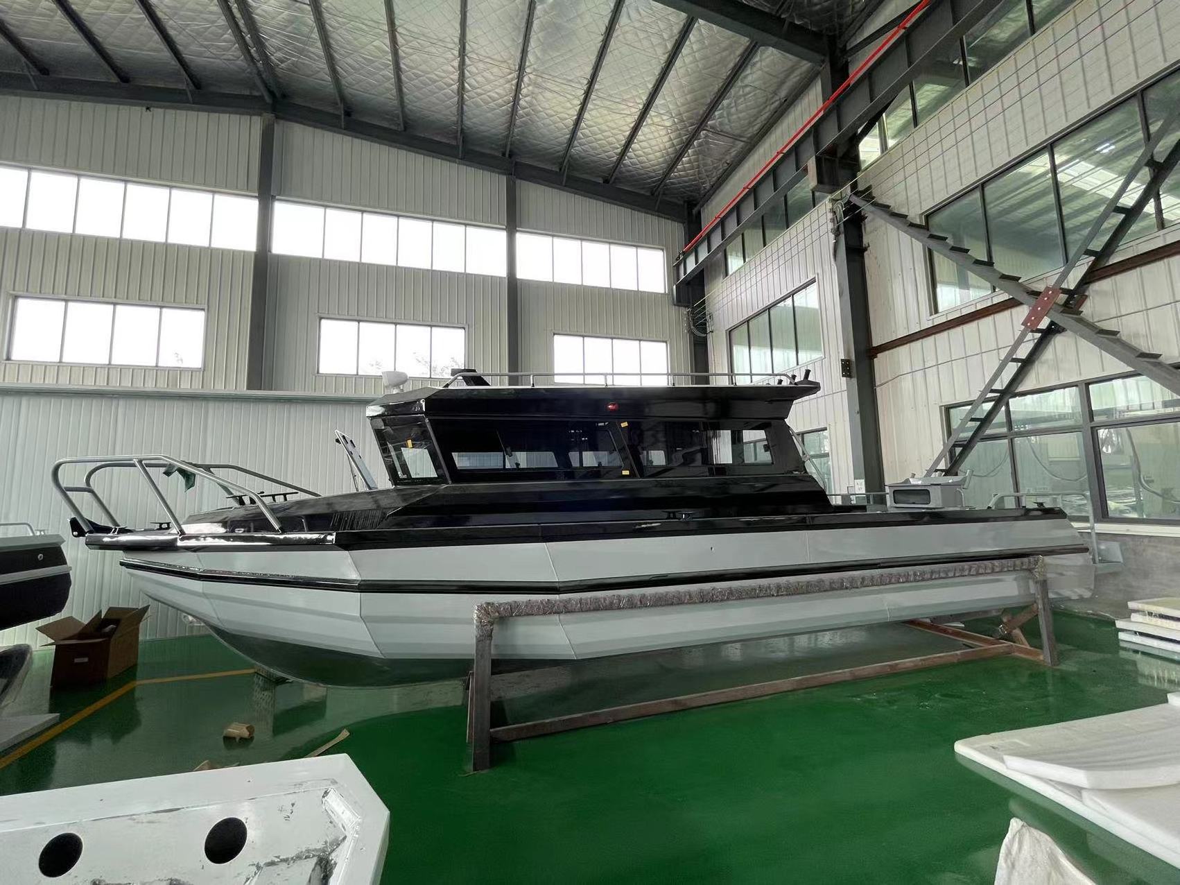 Gospel 9m all welded brand new aluminum large cabin modern outboard engine design fishing boat with CE certificate