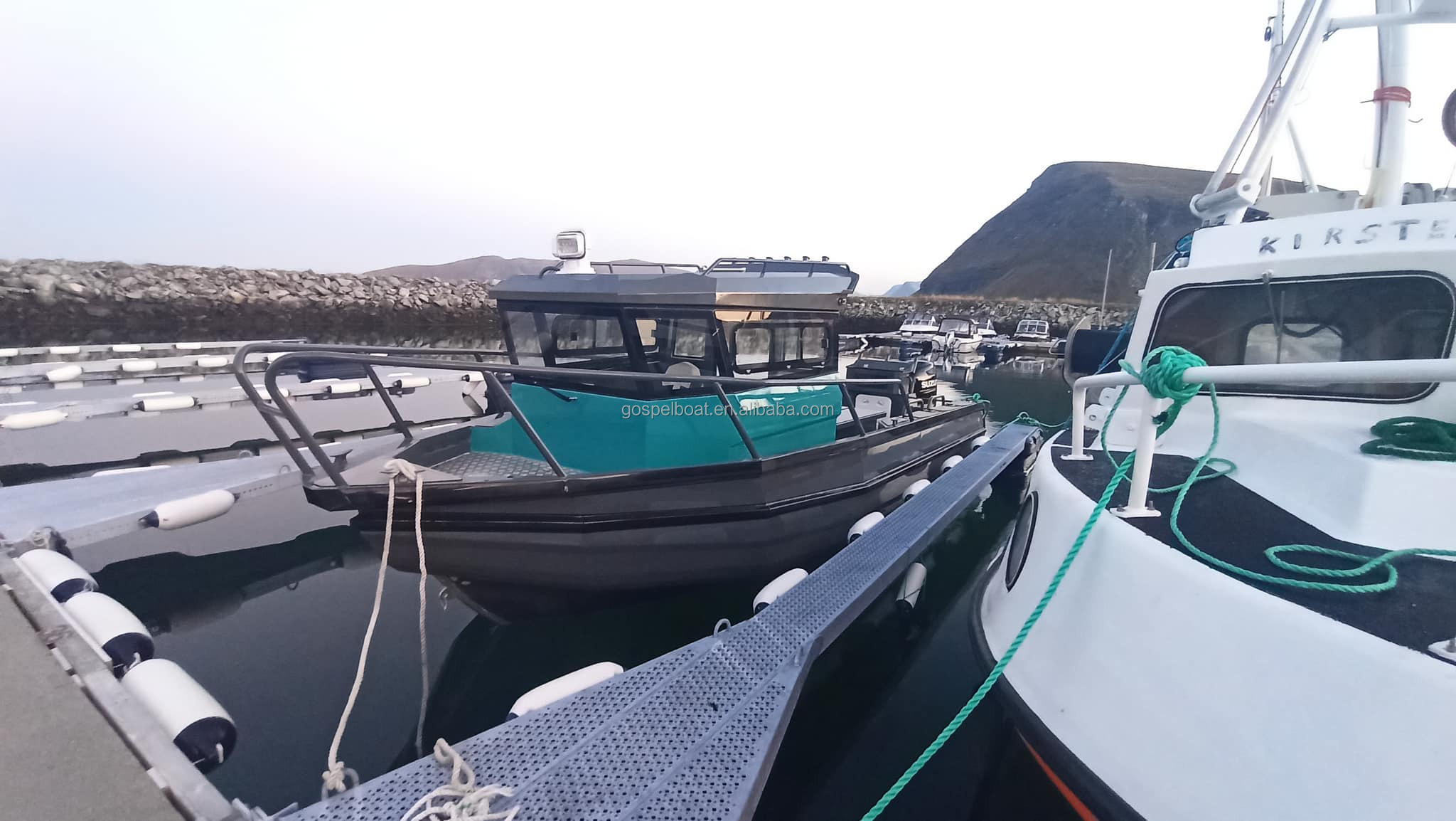 25ft/ 7.5m Gospel Easy Craft welded aluminium fishing boat with Walkaround &CE Pontoon on each side for sale