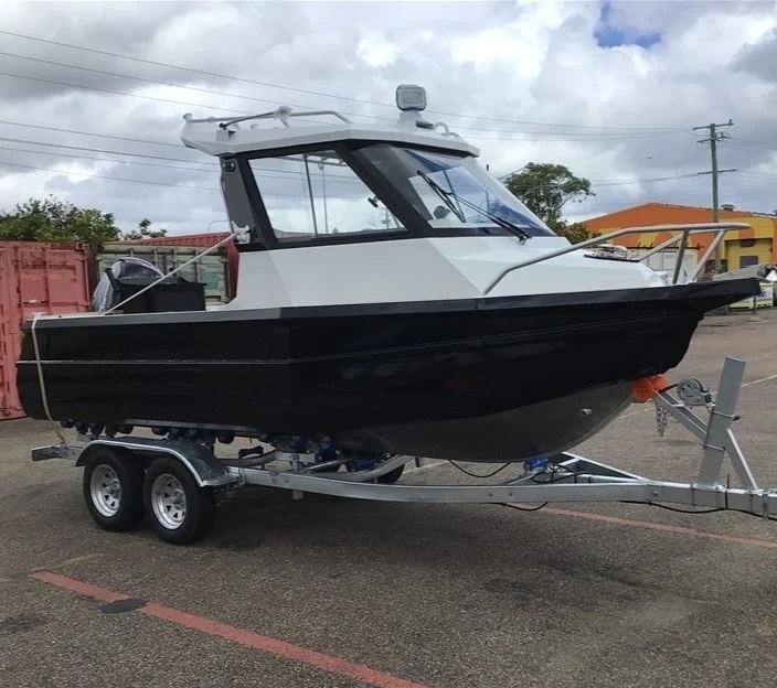 Gospel 20ft offshore aluminum foam filled pontoon fishing speed boat with cabin