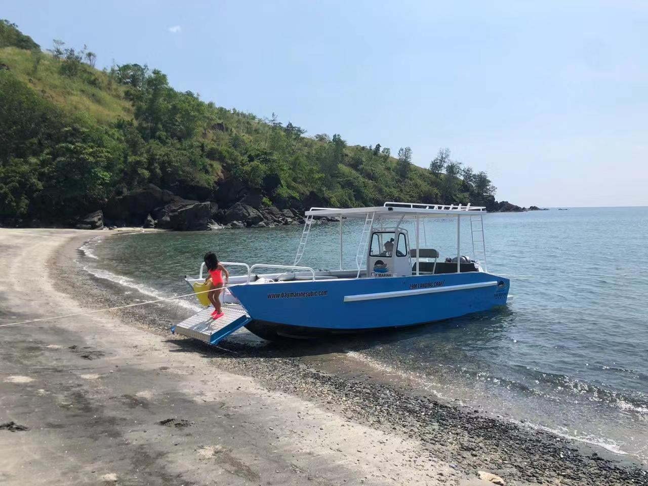 7.9m 26ft open sea  aluminium cargo boat barge work boat landing craft with CE