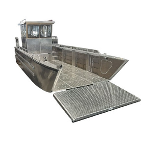 10mx3m aluminum boat landing craft barge and bateau use for cargo and passenger transport