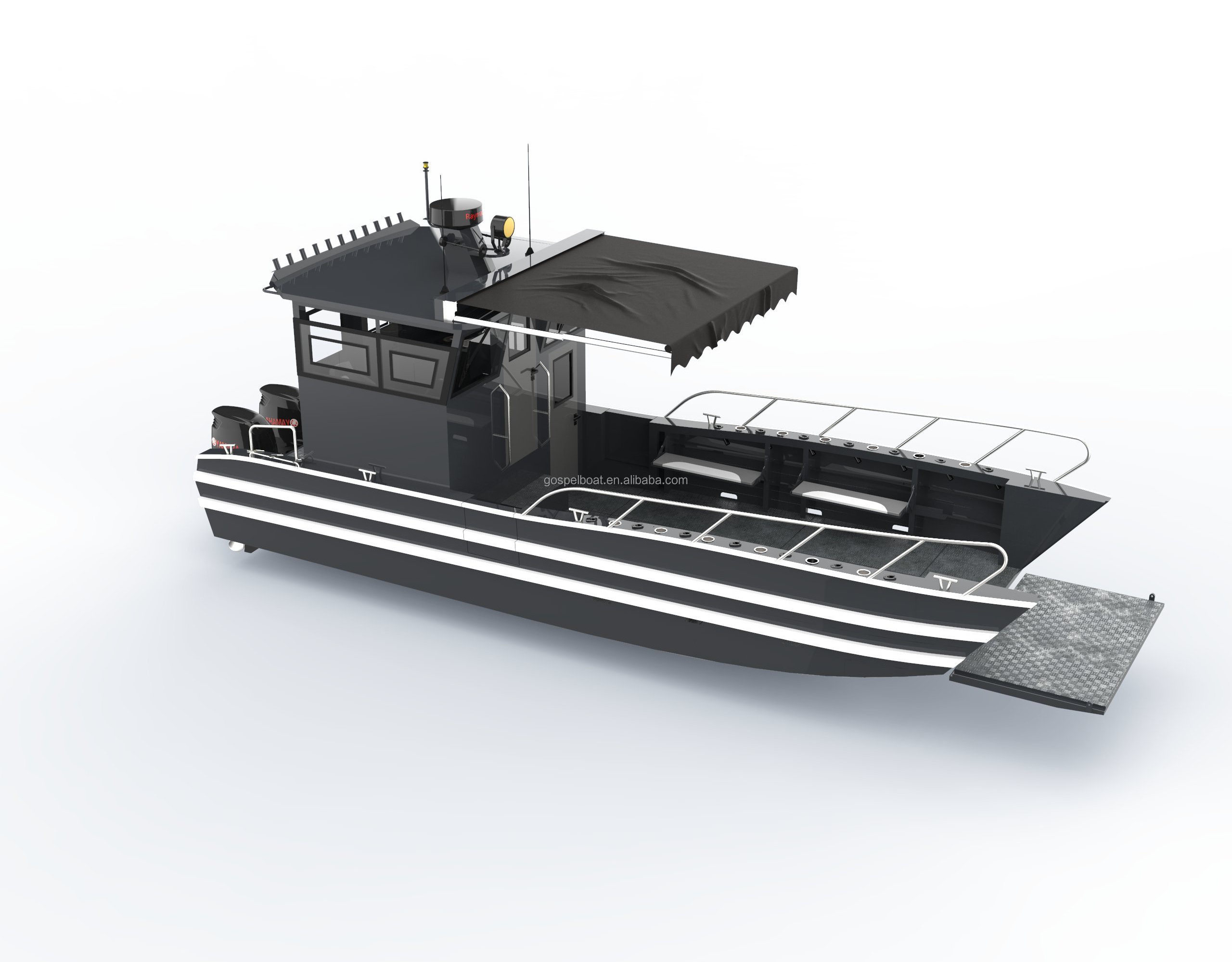 2022 Aluminum Landing Craft for Sale Solomon Islands -  Cargo Boat V Bottom 10m Aluminium Landing Craft boat cabin vessel